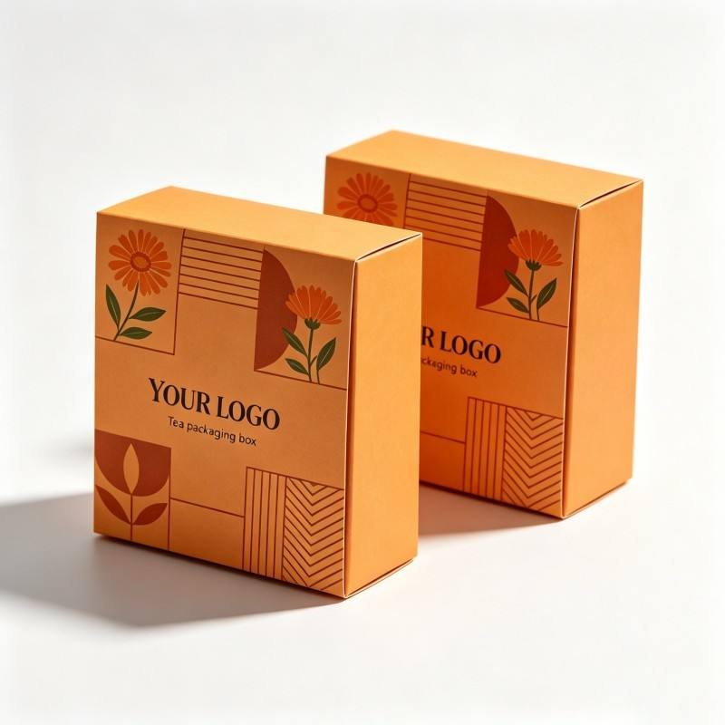 Customized Design/size Foldable Paper Cardboard Tea Box Empty Coffee Tea Packaging Box Rectangular Green Tea Bag Packaging Box
