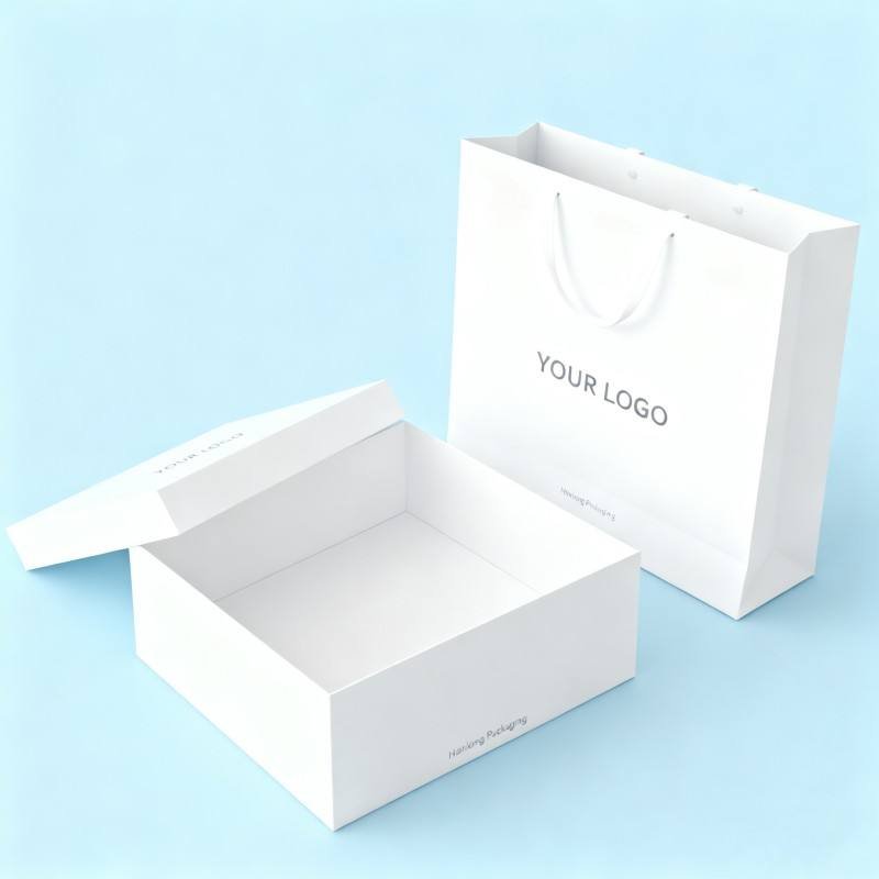Wholesale White Brown Kraft Gift Craft Shopping Paper Hand Bag or Box with Handles Eco-Friendly Luxury Gift Bag Packaging