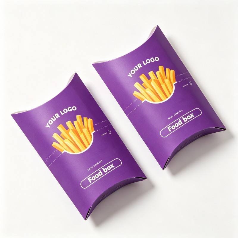 Recyclable Rectangle Square Triangle Pillow Fried Chicken Box Custom OEM Personalized Food Grade Snack Biodegradable Food Box - Image 5