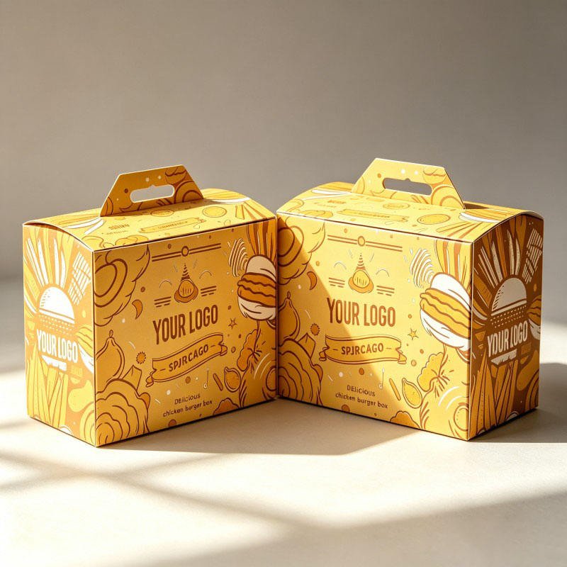 Food Grade Custom Design Fried Chicken Box Luxury Paperboard Eco Friendly Potato Chips Sandwich Box Luxury Snack Package Box - Image 3