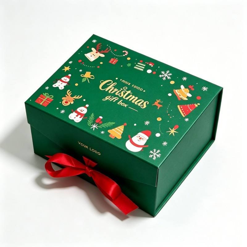 Hot Sale Custom Printing Logo Christmas Santa Holiday Magnetic Gift Box Wholesale Christmas Gift Box Digital Printing Gift Box - Image 6