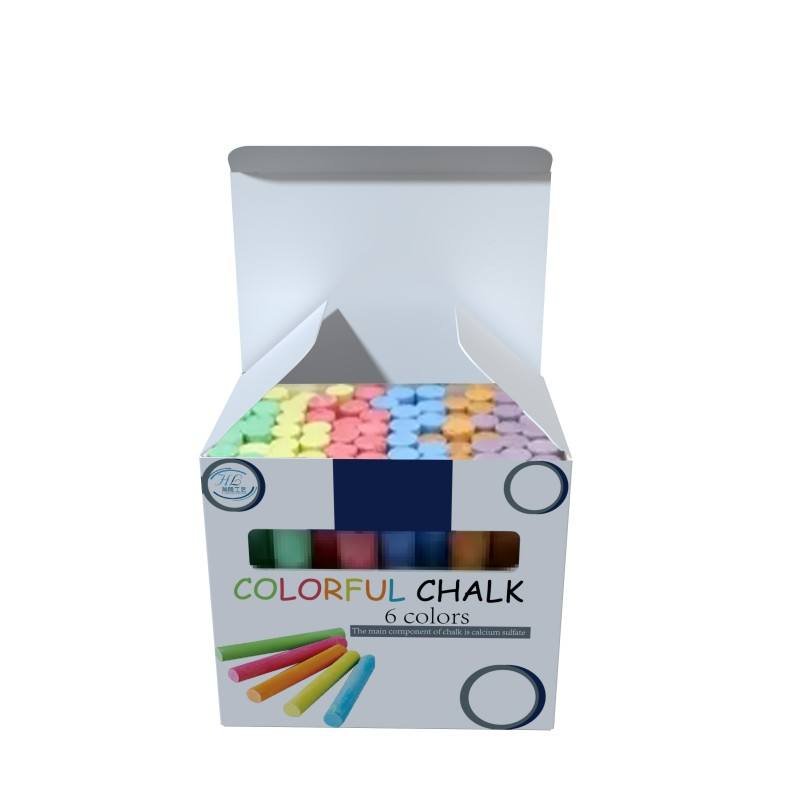 Recyclable Chalk Packaging Box Wholesale Eco Friendly Colorful Chalk Paper Box With Logo Soy Ink Biodegradable School Chalk Box