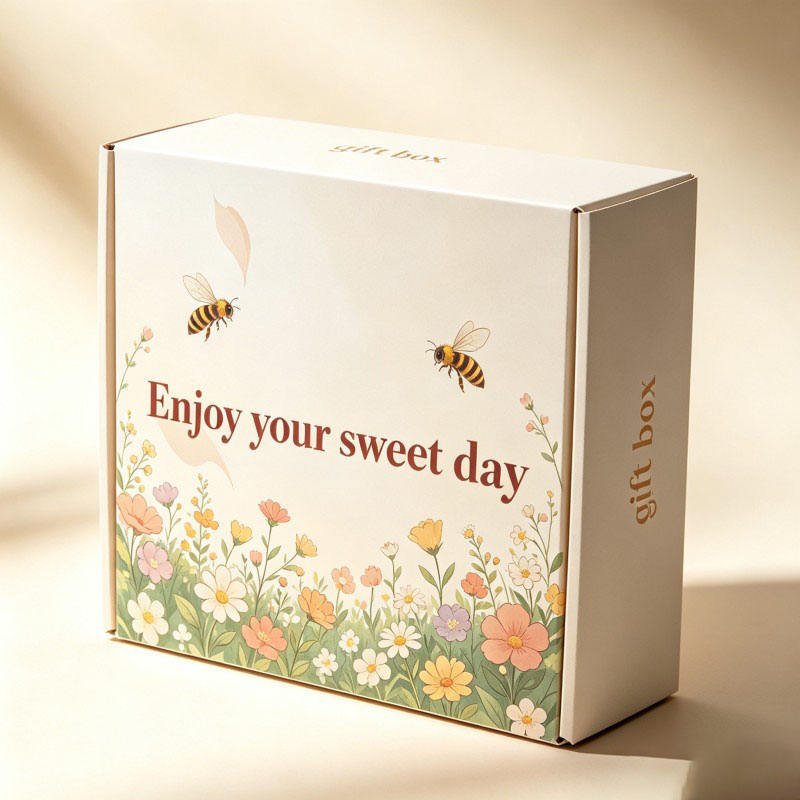 Customized logo Recycled Cardboard Paper Box Matte Corrugated Mail Shipping Box Foldable Clothing Birthday Gift Packaging Box - Image 3