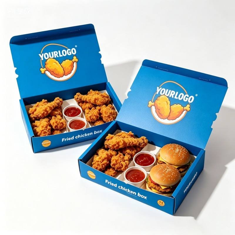 Biodegradable Take Away Food Packaging Burger Boxes Custom French Fries Catering Container Fried Chicken Boxes Sandwich Boxes - Image 4