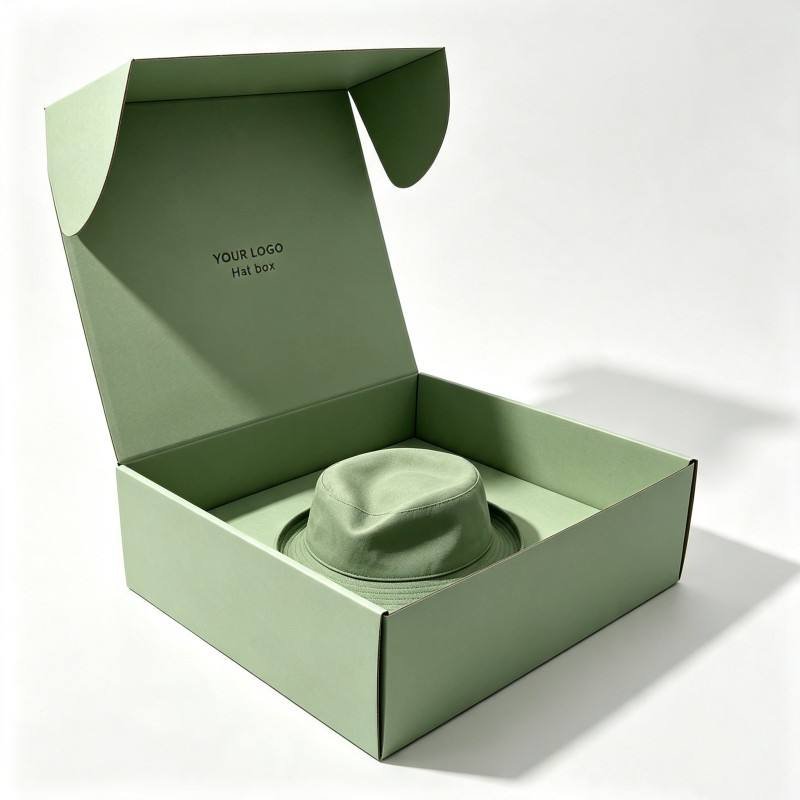 Customized Luxury logo Hat Packaging Box Eco Friendly Baseball Hat Gift Box Corrugated Clothing Packaging Paper Box