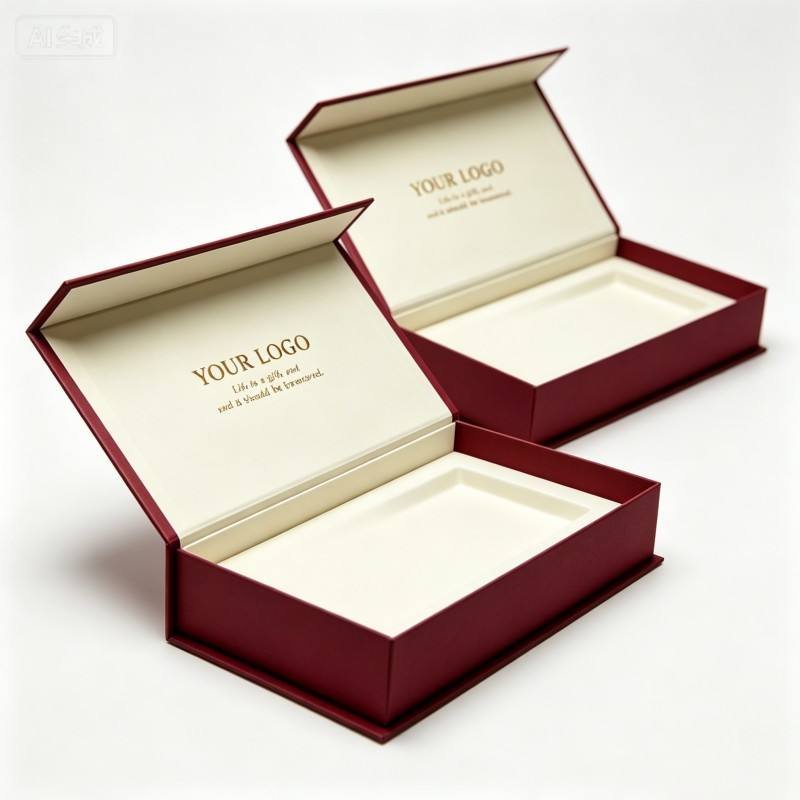 Luxury Foldable Red Magnetic Box Rigid Paperboard Gift Packaging with Strong Magnet Closure  Box Recyclable Cardboard Box