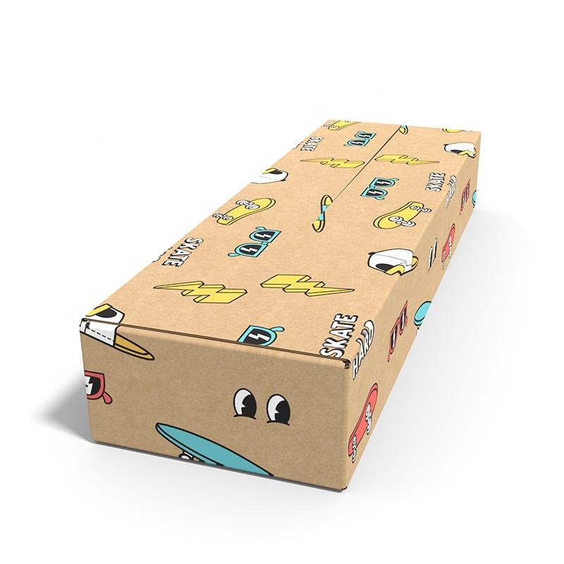 High Quality Kraft Paper Skateboard Corrugated Paper Packaging Box Cardboard Shipping Gift Skateboard Box Gift Box Wholesale - Image 5