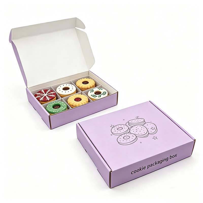 Food Grade Paper Doughnut Cake Wholesale Disposable Bakery Packaging Snack Donuts Box Foldable Custom Food Box - Image 3