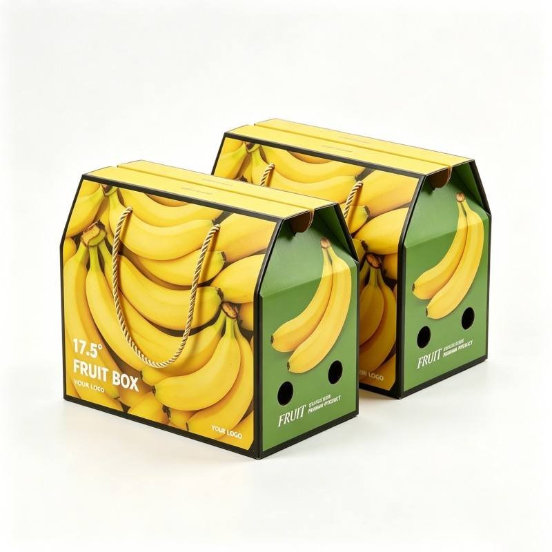 Hot Sale Customized Printed Food Packaging for Banana Packing Box 4KG 5KG 10KG Custom Rigid Fruit Box - Image 4