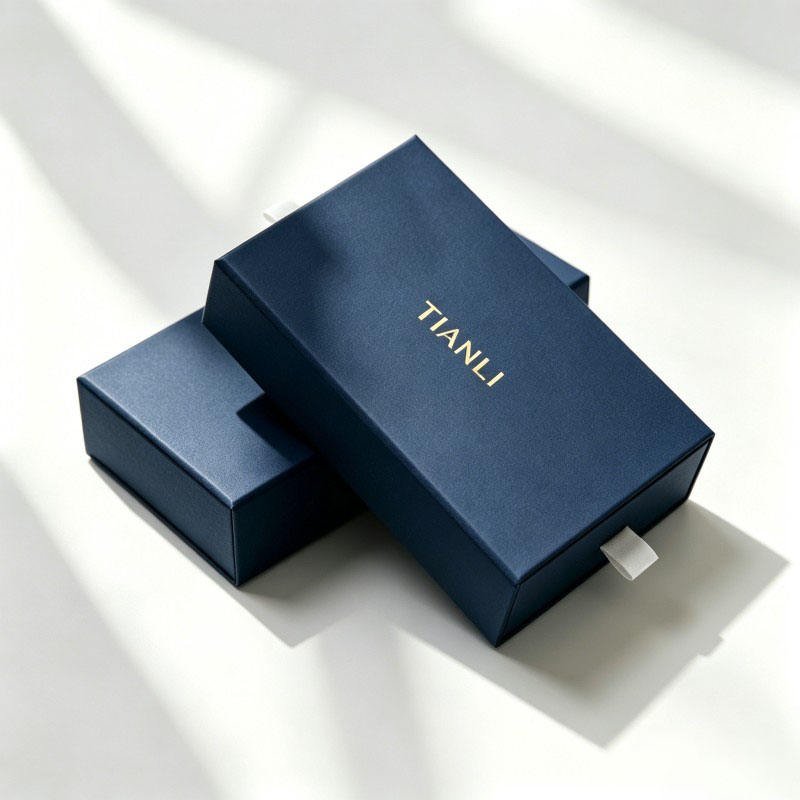 Wholesale Hard Paper Gift Box Set for Jewelry Rigid Jewelry and Watches Storage Container Earrings Ring Drawer Box with Ribbon - Image 5