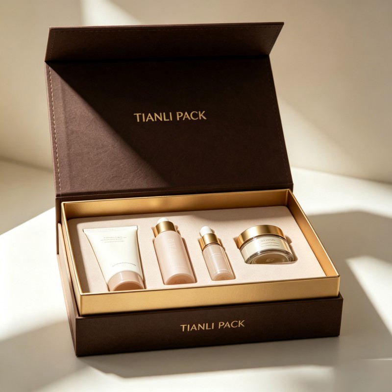 Wholesale  Luxury Cosmetics Facial Cream Package  Skin Care Eye Cream Box Customized Shampoo Facial Cleanser Package