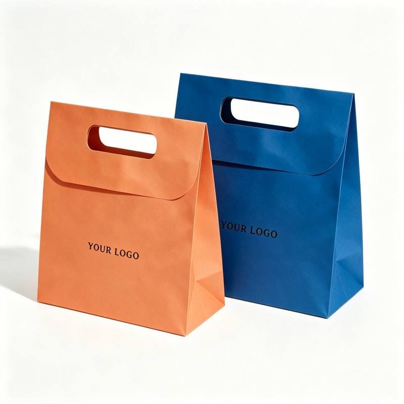 New Luxury pink Custom logo Craft Promotional Shopping Cardboard Paper Gift Bags for Custom Your Own Logo White Craft Paper Bag - Image 3