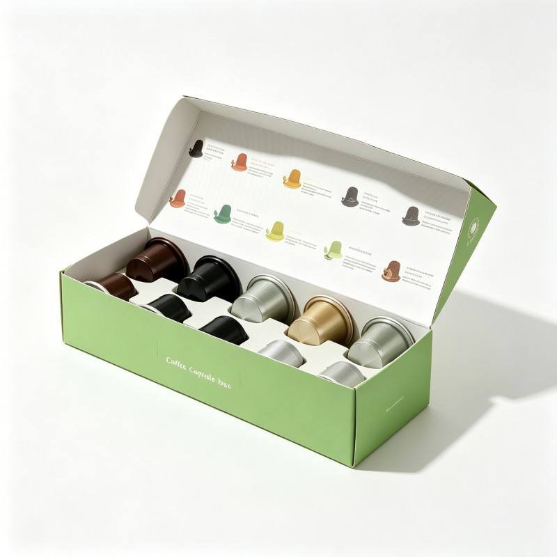 Wholesale Custom Printed Coffee Box High Quality Coffee Capsule Box Soy Ink Hot Sale Coffee Capsule Box - Image 3