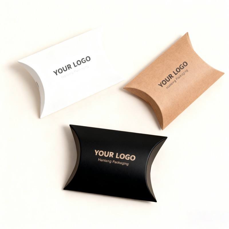 Hot Sale Pillow Box Packaging Wholesale Pillow Gift Box Digital Printing Recyclable Pillow Gift Box Packaging