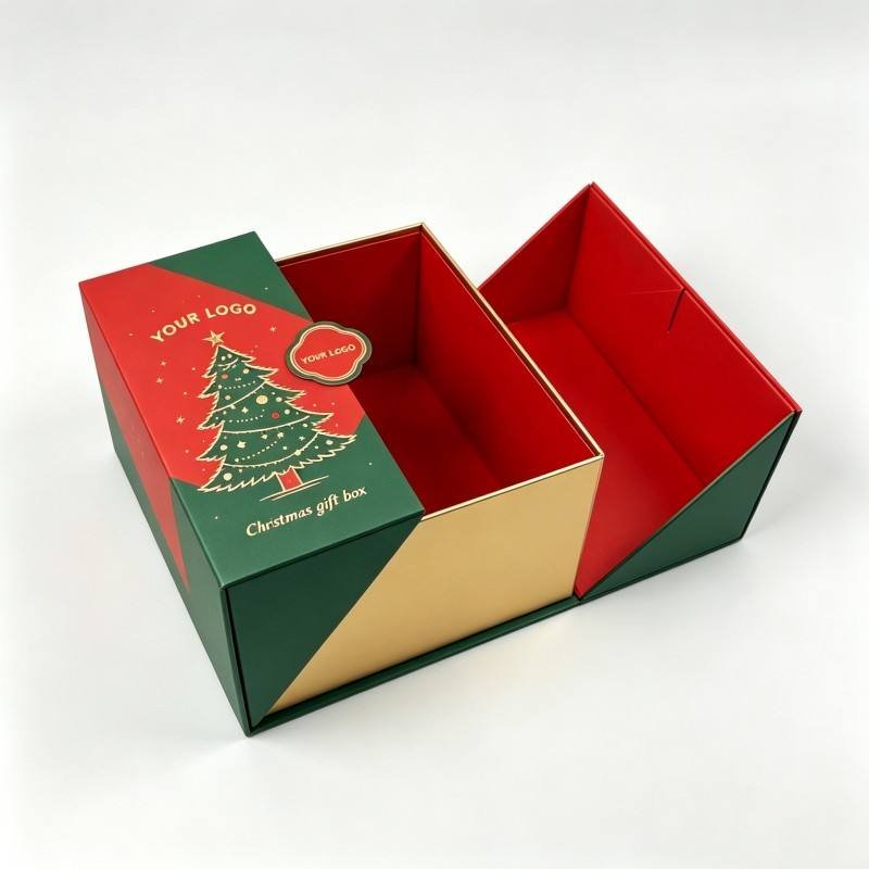 Customized Logo Luxury Packaging Box for Perfume Wholesale Cosmetics Gift Box Soy Ink Hot Stamping Christmas Gift Box