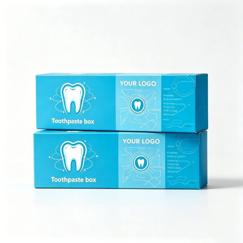 Recyclable Material 100g 180g 200g Toothpaste Packaging Box with Purple Embossed Vanishing Printing for Toothpaste Products - Image 5