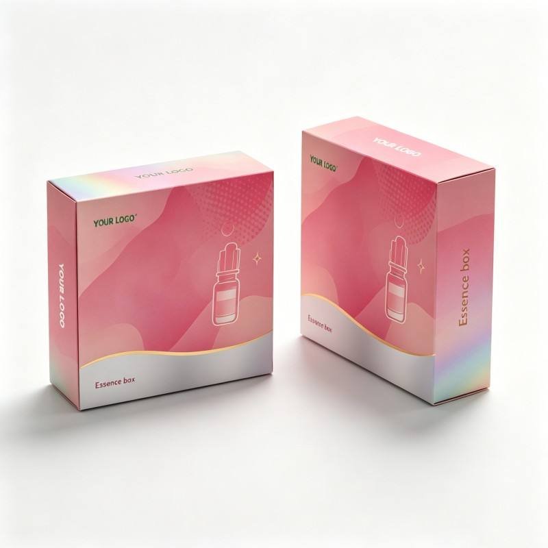 Luxury Skincare Product Craft Paper Box Custom Cosmetic Essential Oil Packaging Wholesale 3/5/10 ml Peptide Bottle Packaging Box - Image 4