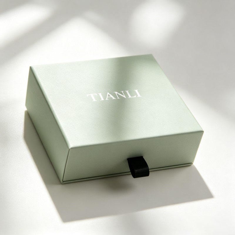 Wholesale Rigid Gift Earrings Box with Ribbon Recyclable Packaging Box for Jewelry Earrings Necklaces Paper Box - Image 5