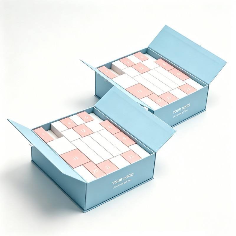 Custom Magnetic Christmas Gift Box Double Door Luxury Holiday Packaging Present for Brand Promotion Cardboard Gift Packaging Box - Image 3