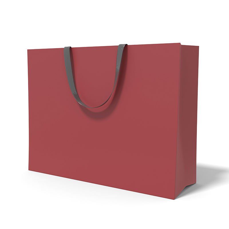 Custom Logo Printing Matte Grey White Pink Red Color Paper Bag Food Paper Bag With Ribbon Handle Sweet Cake Packaging Bag - Image 4