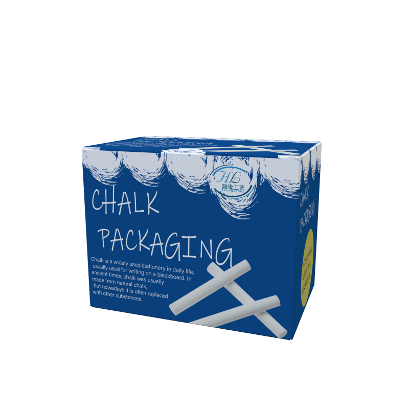 Wholesale Low Moq Chalk Packaging Boxes Cheap White Card Chalk Boxes Soy Ink Chalk Colorful Pen Paper Packaging Box with Logo