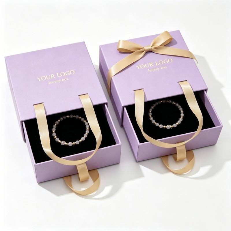 Luxury Wholesale Custom Jewelry Packaging Gift Packaging Custom Logo Printed Drawer Cardboard Jewelry Box Gift Set Packaging Box - Image 3