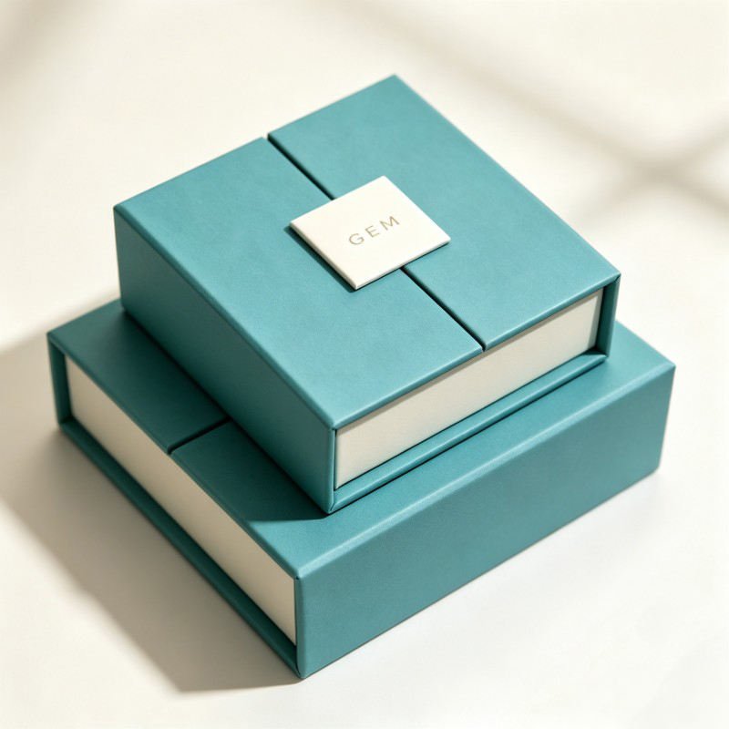 Wholesale Necklace Jewelry Gate Open Paper Box Necklace Jewelry Box Double Door Open Magnetic Box Bracelets Earrings Box - Image 3