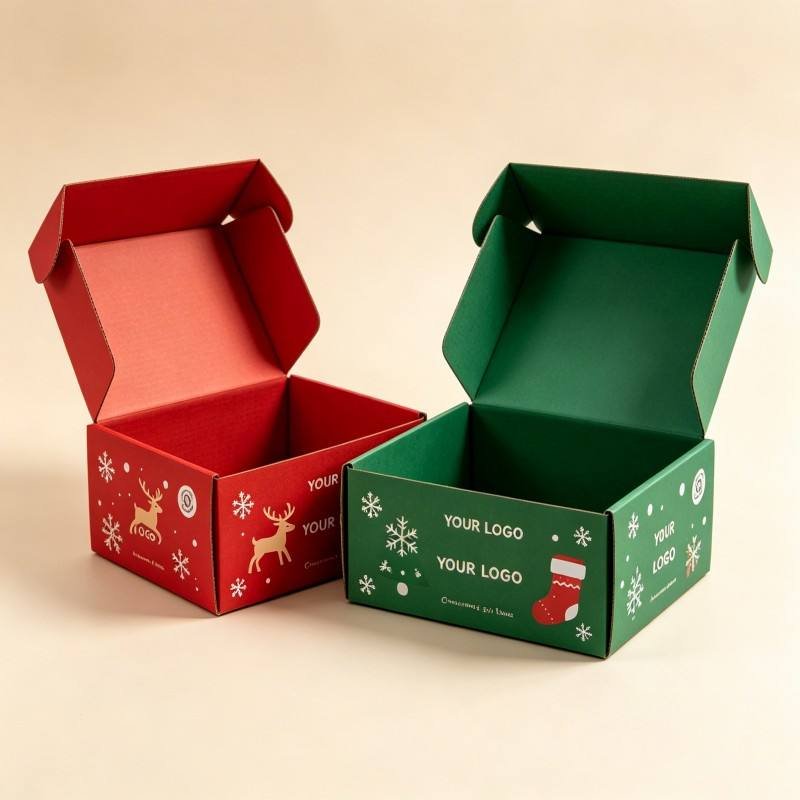 Customized Logo Festive Christmas Gift Packaging Box Eco Friendly Christmas Gift Box Soy Ink High Quality Gift Box - Image 3