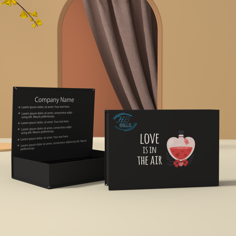 Digital Printing Black Personal Rigid Perfume Magnetic Closure Box Roller Bottle Gift Packaging Box - Image 5
