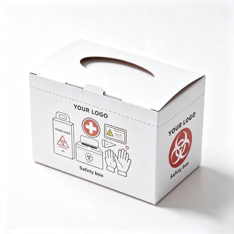 Wholesale Disposable Paper Sharps Boxes for Medical Waste 5L 10L 15L  Biochemical Incinerate Carton Safety Box Syringe Needle