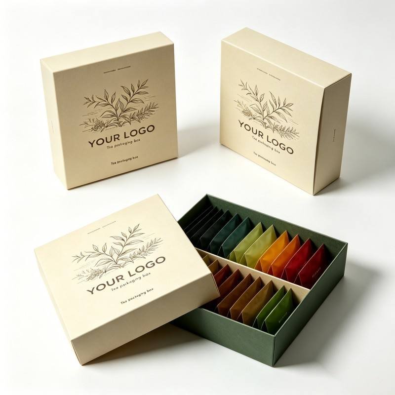 High Premium Cardboard Coffee Box Eco-friendly Custom Design Tea Packaging Box for Small Business - Image 3