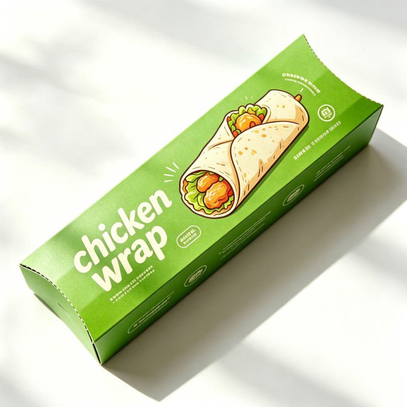 Wholesale Shawarma Chicken Roll Packaging Takeout Lunch Packaging Chicken Wrap Food Paper Box Customized Chicken Snack Box - Image 6