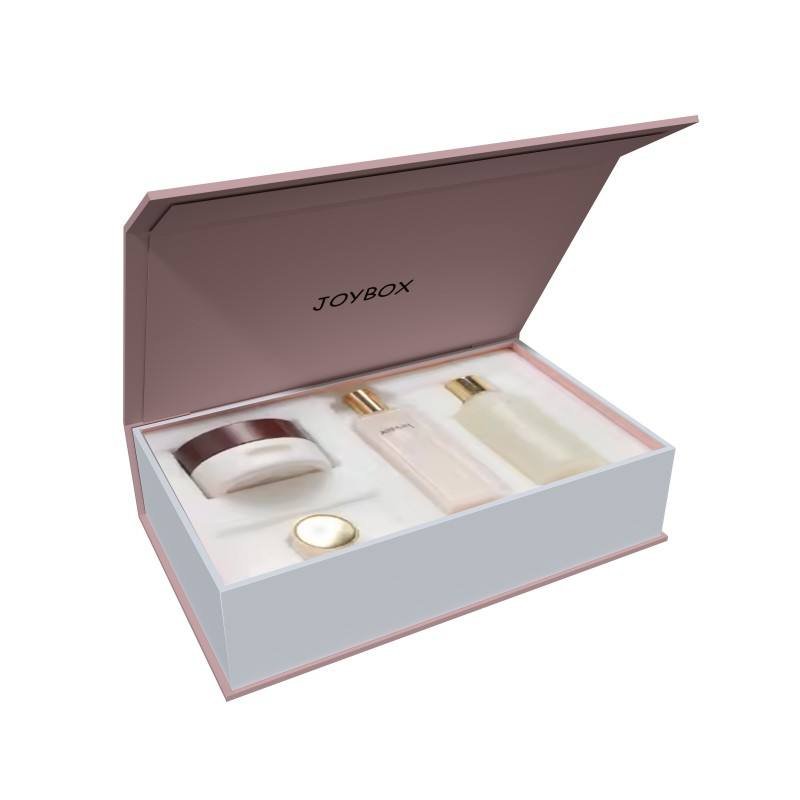 Rigid Pink Color Skincare Set Magnetic Box Cosmetic Package JoyBox