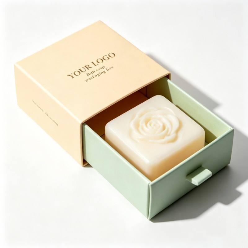 Recyclable Custom logo Soap Paper Packaging Slide Drawer Paper Box with Pull Handle High Quality Packaging Boxes for Soap Gift - Image 3