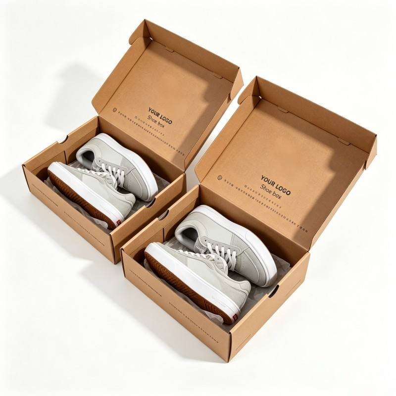 Kraft Shoe Storage Box Eco Friendly Corrugated Cardboard Packaging Boxes for Retail Customized Shipping Boxes for Clothes &Shoes - Image 4