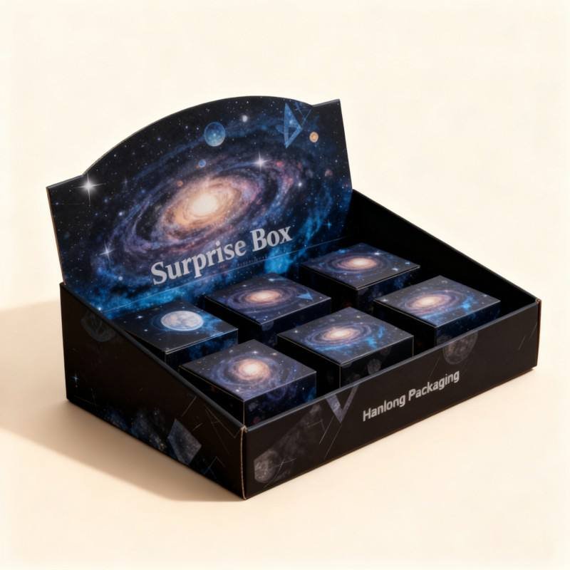 Customized Surprise Blind Empty Paper Boxes Recyclable Toys Mysterious Blind Boxes Christmas Lucky Gift Box Packaging