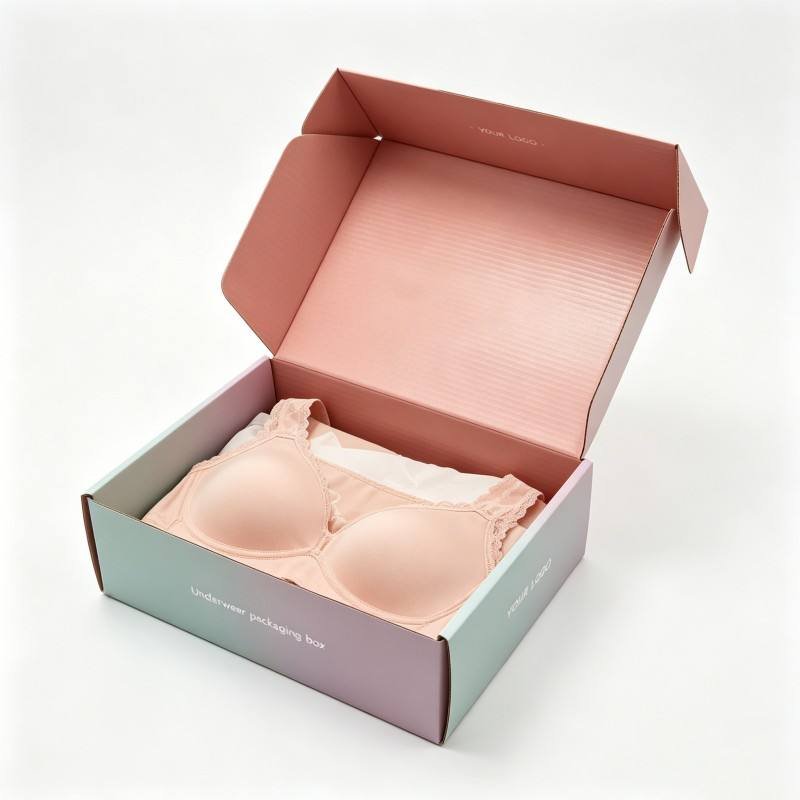 Fashion Shipping Mailer Clothes Underwear Packaging Box Custom logo Corrugated Paper Box Morandi Printing Recycled Paper Boxes - Image 3