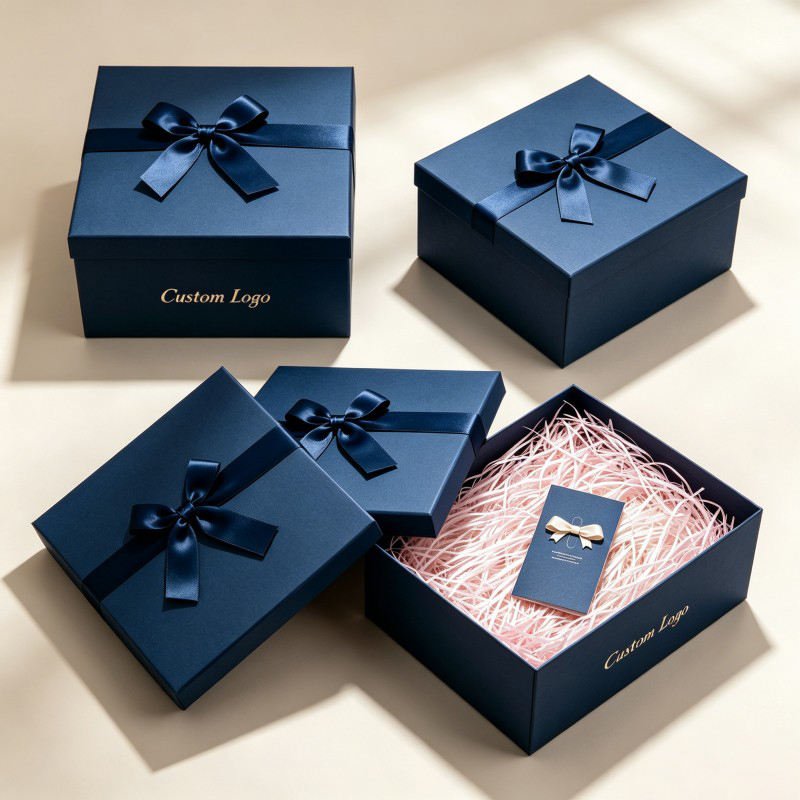 Wholesale Biodegradable Rigid Box with Shredded Paper for Gift Shopping High End Package Cosmetic Garments Gifts Box - Image 4