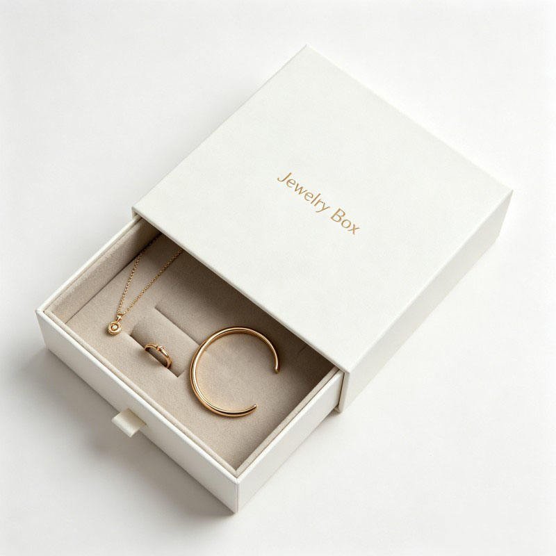 Wholesale Jewelry Box with Inner Tray Bracelets Rings Paper Box Gift Drawer Boxes Customized - Image 2