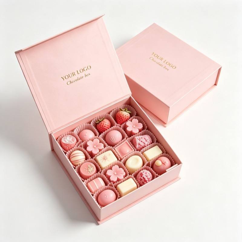 Best-Selling Custom Logo Chocolate Box Corrugated Cardboard Packaging with Multi-Panel LOGO Printing Personalized Gift Box - Image 3