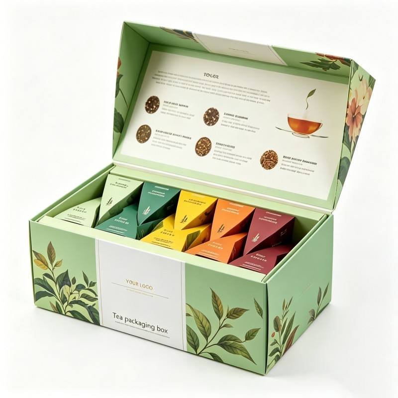 Digital Printing Paperboard Tea Packaging Box Natural Packaging Tea Set Instant Coffee Beverage Infusion Paper Box