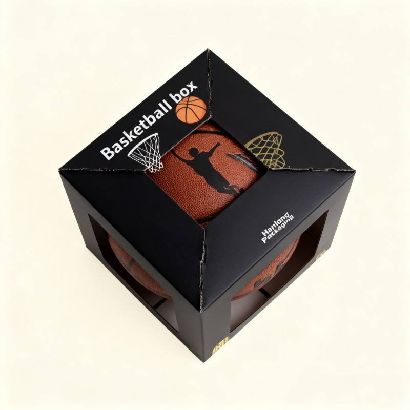Customized logo Corrugated Cardboard Paper Box Soy Ink Football Rugby Basketball Packaging Box Eco Friendly Ball Shipping Box - Image 3