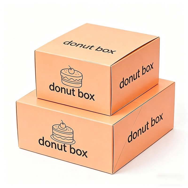 Biodegradable  Food Packaging Paper Cake Boxes Recyclable  Doughnuts Cakes Cookies Bread Cake Packaging for Gift