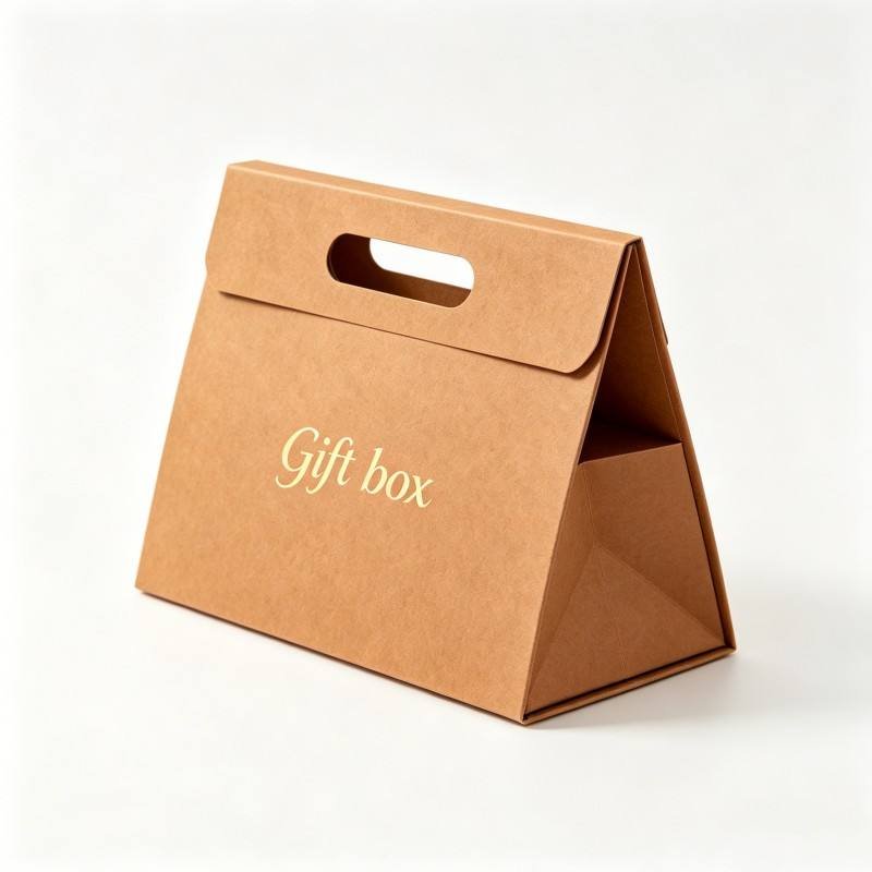 Environmentally Friendly Custom logo Kraft Paper Bag Foldable Exquisite Jewelry Paper Bag High-end Brand Cardboard Shopping Bag - Image 3