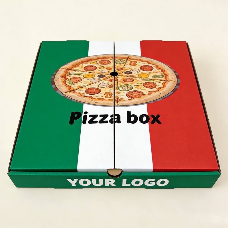 Wholesale Custom Pizza Boxes with Logo Print Pizza Paper Box Italy Style Package for Taking Away - Image 5