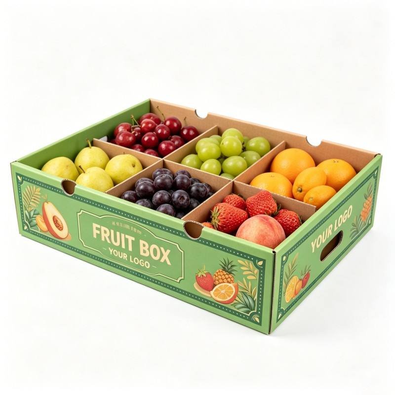 Biodegradable Corrugated Color Printing Cardboard Box Fresh Fruit Carton Box Recycled Cardboard Packing Display Box for Fruit - Image 5