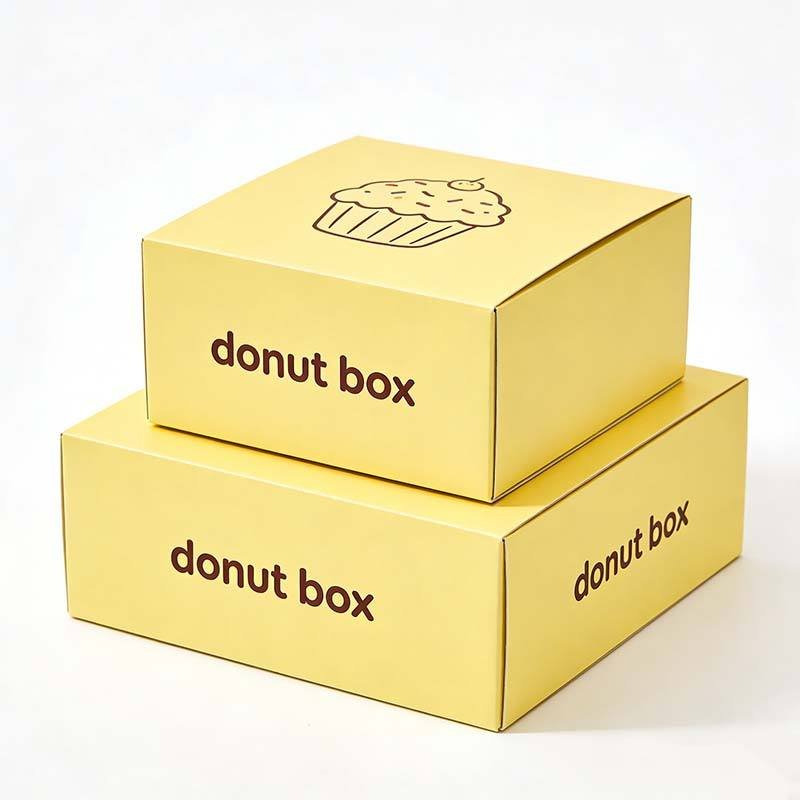 Biodegradable Food Packaging Paper Cake Boxes Recyclable Doughnuts Cakes Cookies Bread Cake Packaging for Gift - Image 5