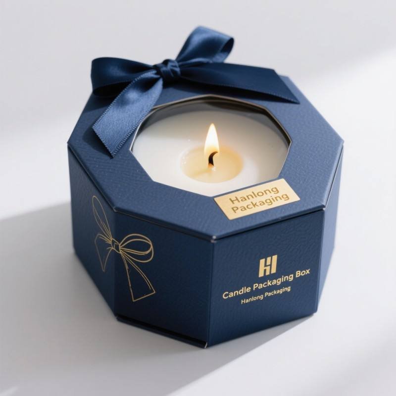 Wholesale Small Gift Box Customize High Quality Christmas Candle Packaging Box Soy Ink Paper Box with Embossing Matt Lamination - Image 4