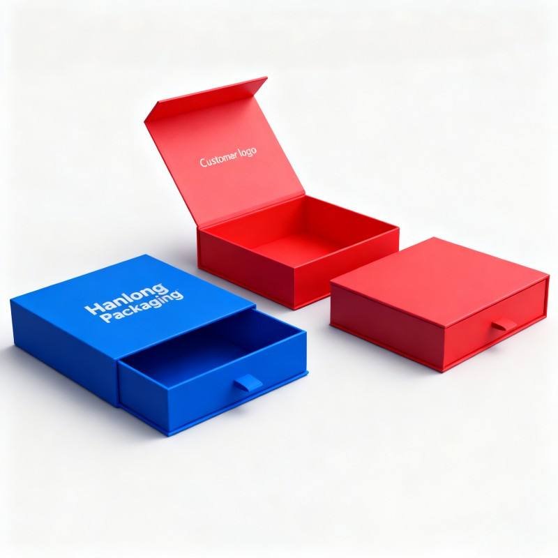 Luxury Custom logo Magnetic Closure Packaging Box Cardboard Gift Boxes for Hot Stamping logo Recyclable Sliding Drawer Paper Box
