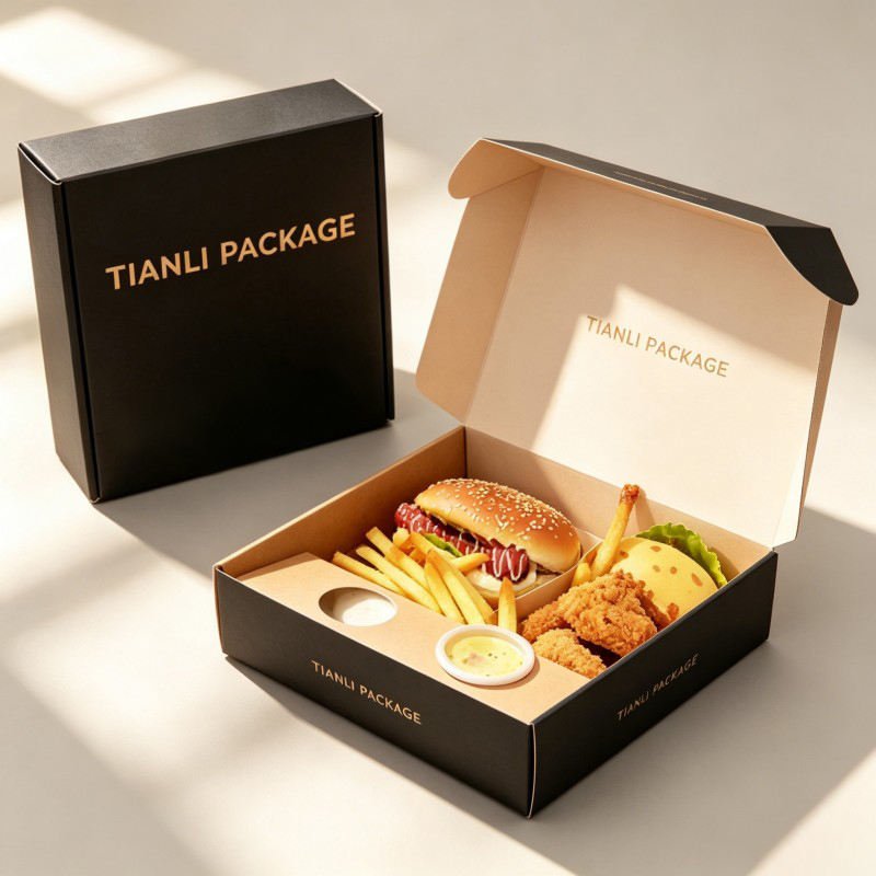 Wholesale   Disposable Snacks Packaging Boxes  Fried Chicken Boxes Potato Chip Hamburger Customized Package
